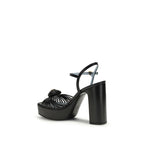 Valentino Garavani Black Goatskin Platform Sandals