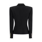 Balmain Black Wool Jackets And Coat