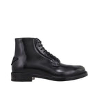 Prada Black Calfskin Lace-Up Boots