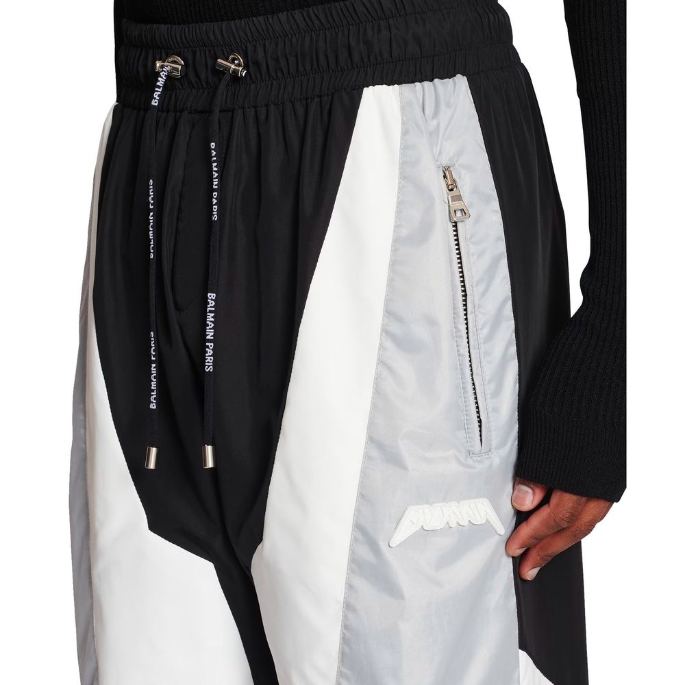 Balmain Black Polyester Joggers (Workout Pants)
