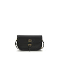 Valentino Garavani Black Calf Leather Bos Taurus Shoulder Bag