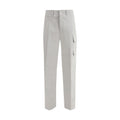 Fendi Silver Cotton Cargo Pants