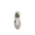 Brunello Cucinelli Gray Calf Leather Bos Taurus Chunky Sneakers