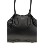 Alexander McQueen Black Calf Leather Bos Taurus Shoulder Bag