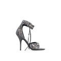 Balenciaga Gray Calfskin Stiletto Heel Sandals
