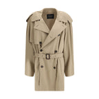 Balenciaga Beige Cotton Trench Coat