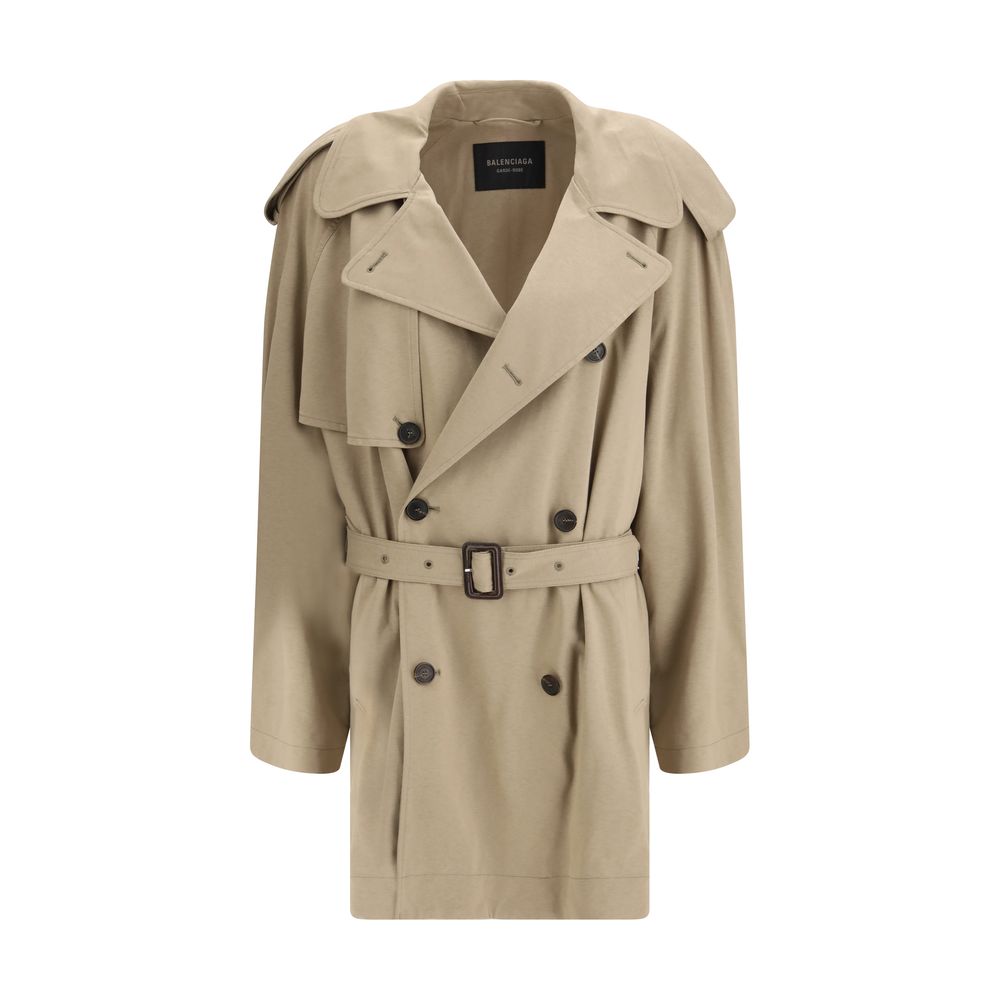 Balenciaga Beige Cotton Trench Coat