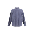 Balenciaga Blue Cotton Pattern Shirt