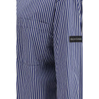 Balenciaga Blue Cotton Pattern Shirt