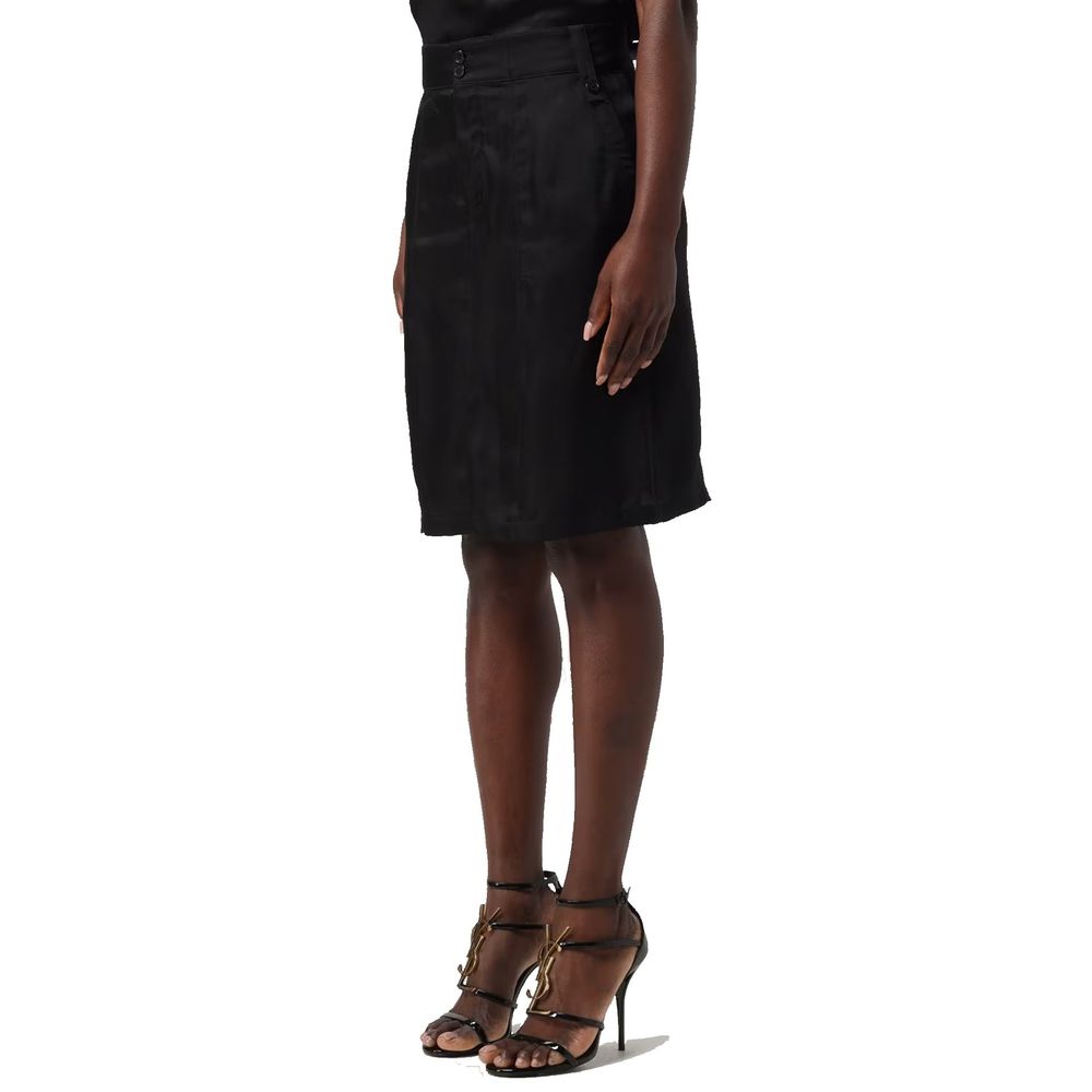 Saint Laurent Black Copper Mini Skirt