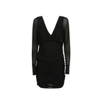 Saint Laurent Black Viscose Cocktail Dress