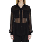 Saint Laurent Black Silk Dress Shirt