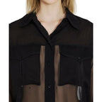 Saint Laurent Black Silk Dress Shirt