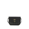 Valentino Garavani Black Calf Leather Bos Taurus Shoulder Bag