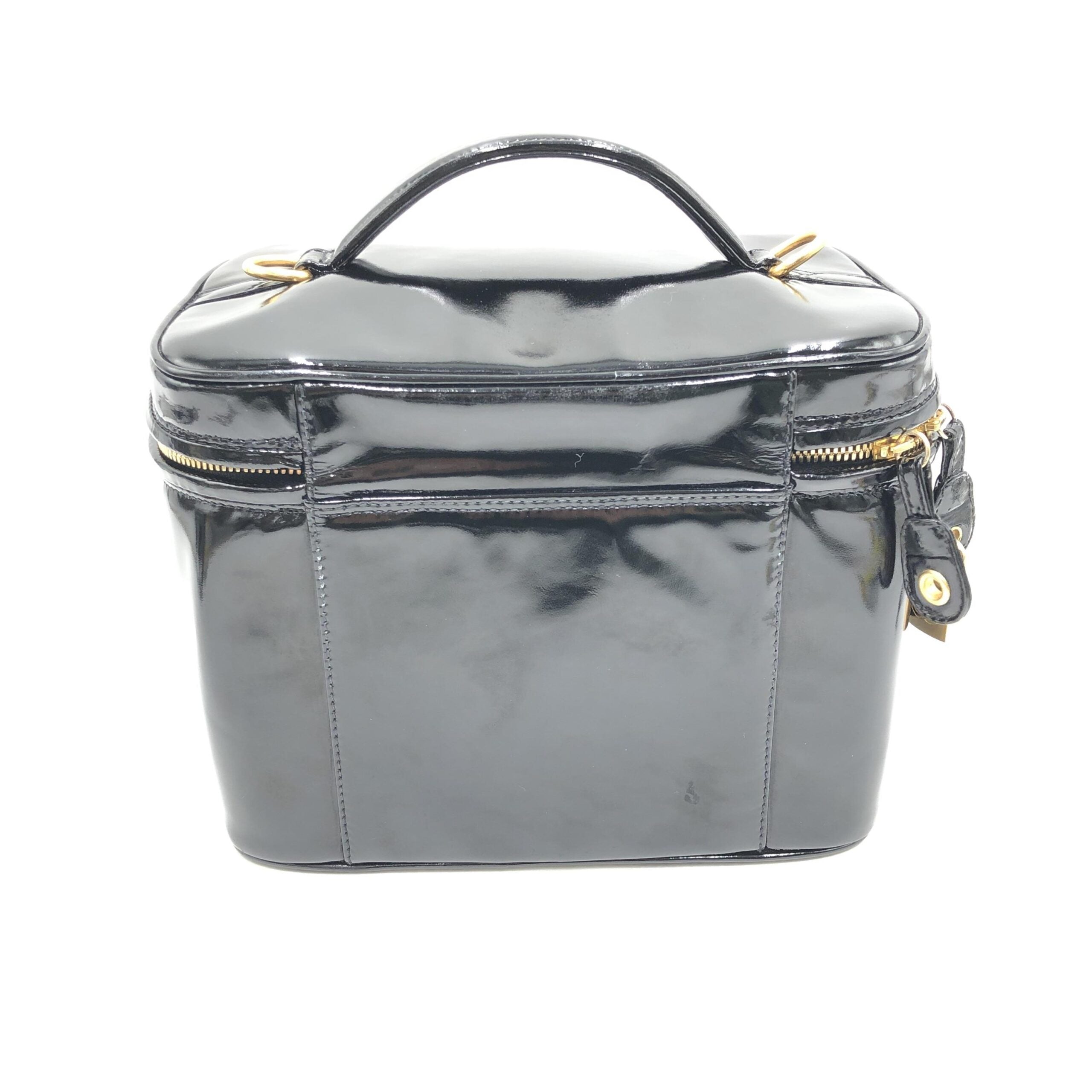 Chanel Black Patent Leather Vanity Case