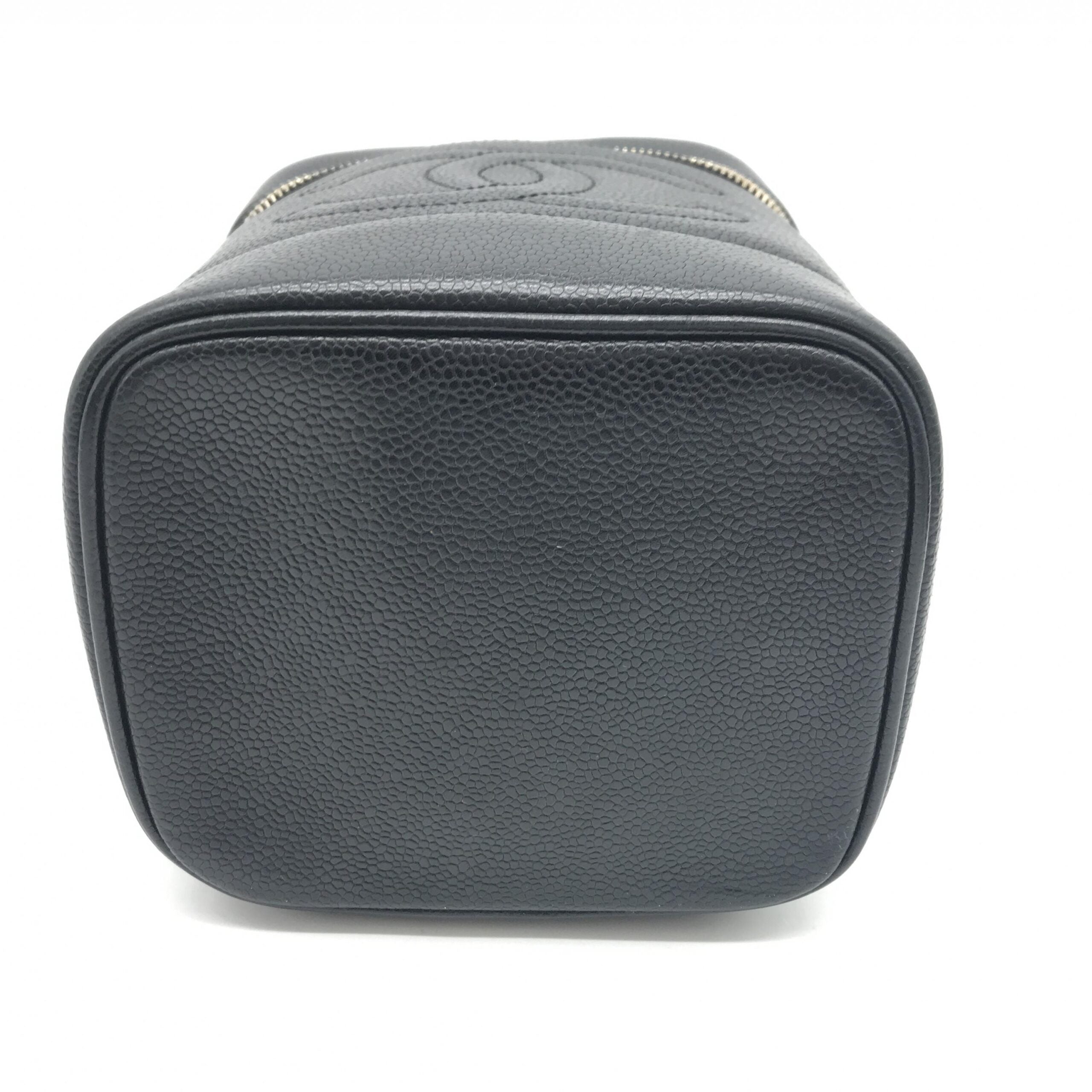 Chanel Caviar Leather Vanity Handbag In Black