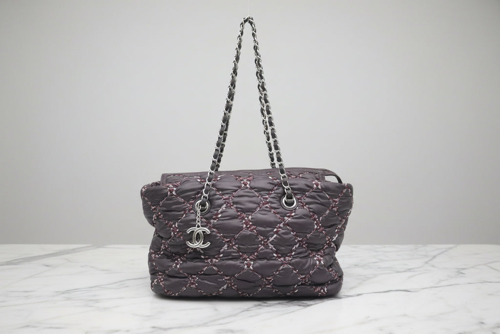 Chanel Paris-Byzance Chain Shoulder Bag Purple Nylon
