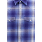 Tom Ford Blue Cotton Pattern Shirt