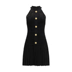 Balmain Black Viscose Cocktail Dress