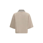 Brunello Cucinelli Beige Cotton Polo Shirt