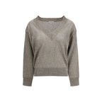 Brunello Cucinelli Brown Linen Sweatshirt