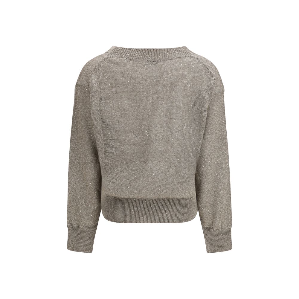 Brunello Cucinelli Brown Linen Sweatshirt