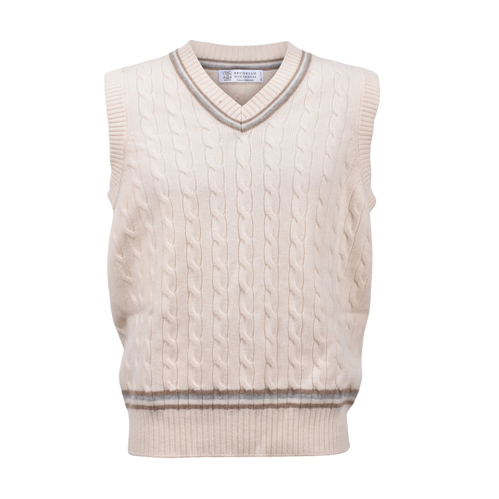 Brunello Cucinelli Beige Cashmere Sweater