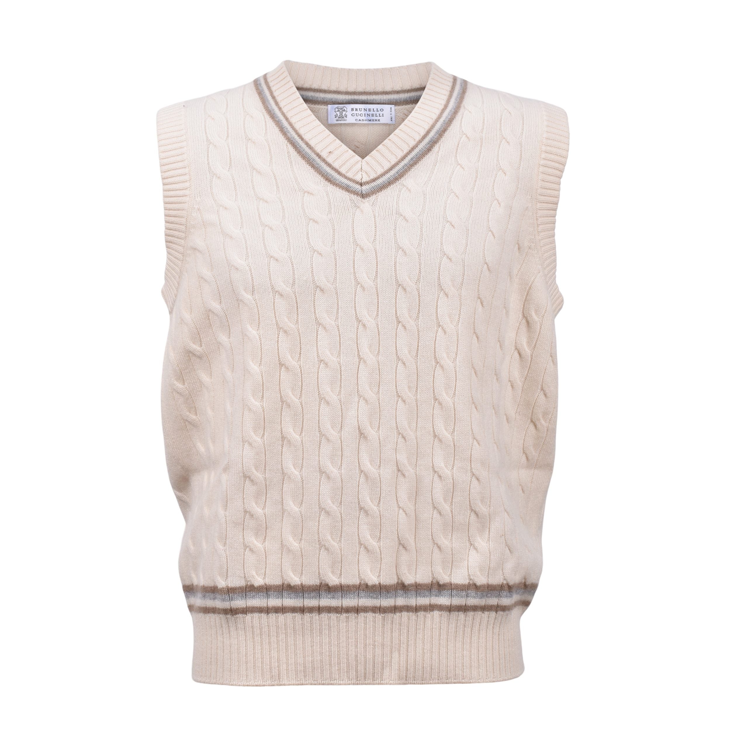 Brunello Cucinelli Beige Cashmere Sweater
