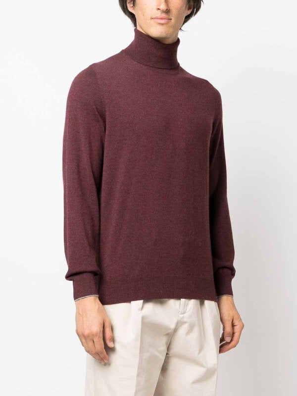 Brunello Cucinelli Bordeaux Cashmere Sweater