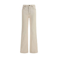 Burberry Beige Cotton Bootcut Jeans