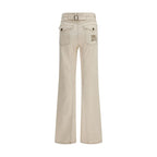 Burberry Beige Cotton Bootcut Jeans