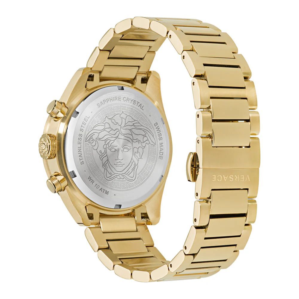 Versace Gold Stainless Steel Dress Watch