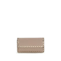 Valentino Garavani Beige Calf Leather Bos Taurus Wallet