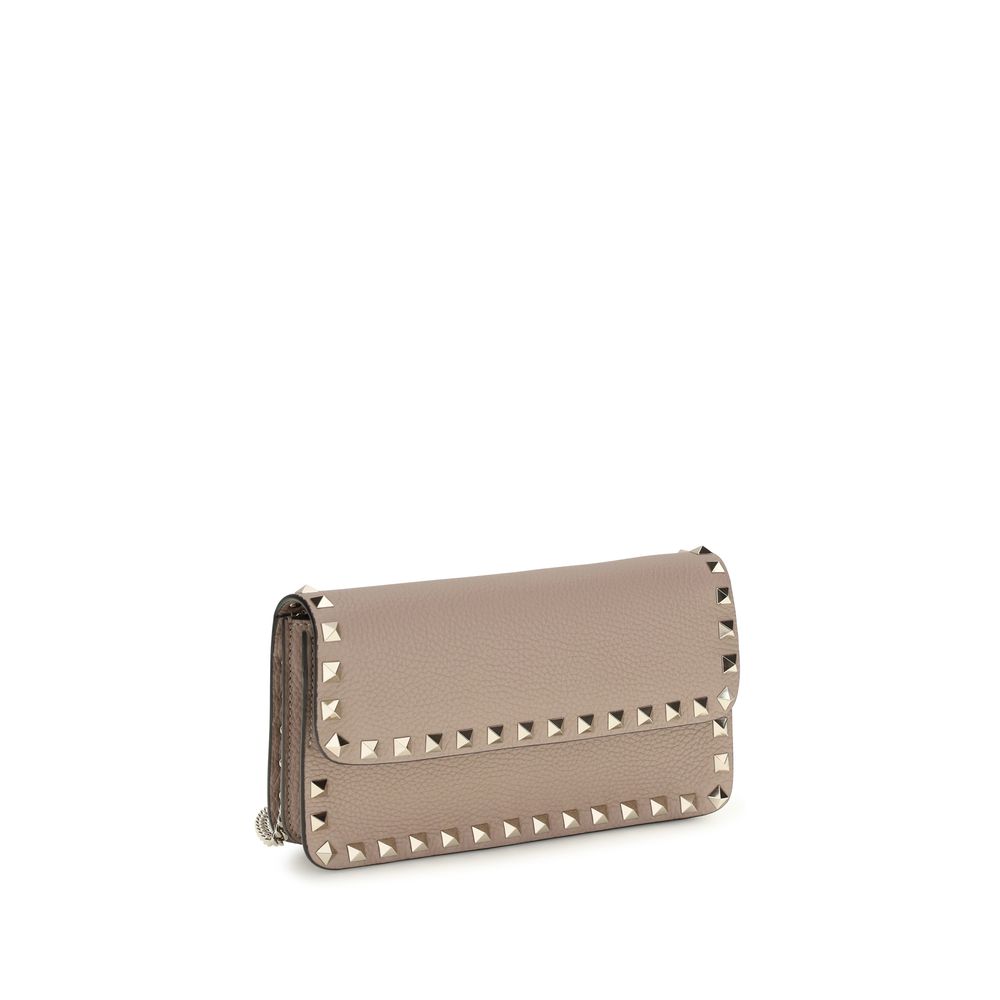 Valentino Garavani Beige Calf Leather Bos Taurus Wallet