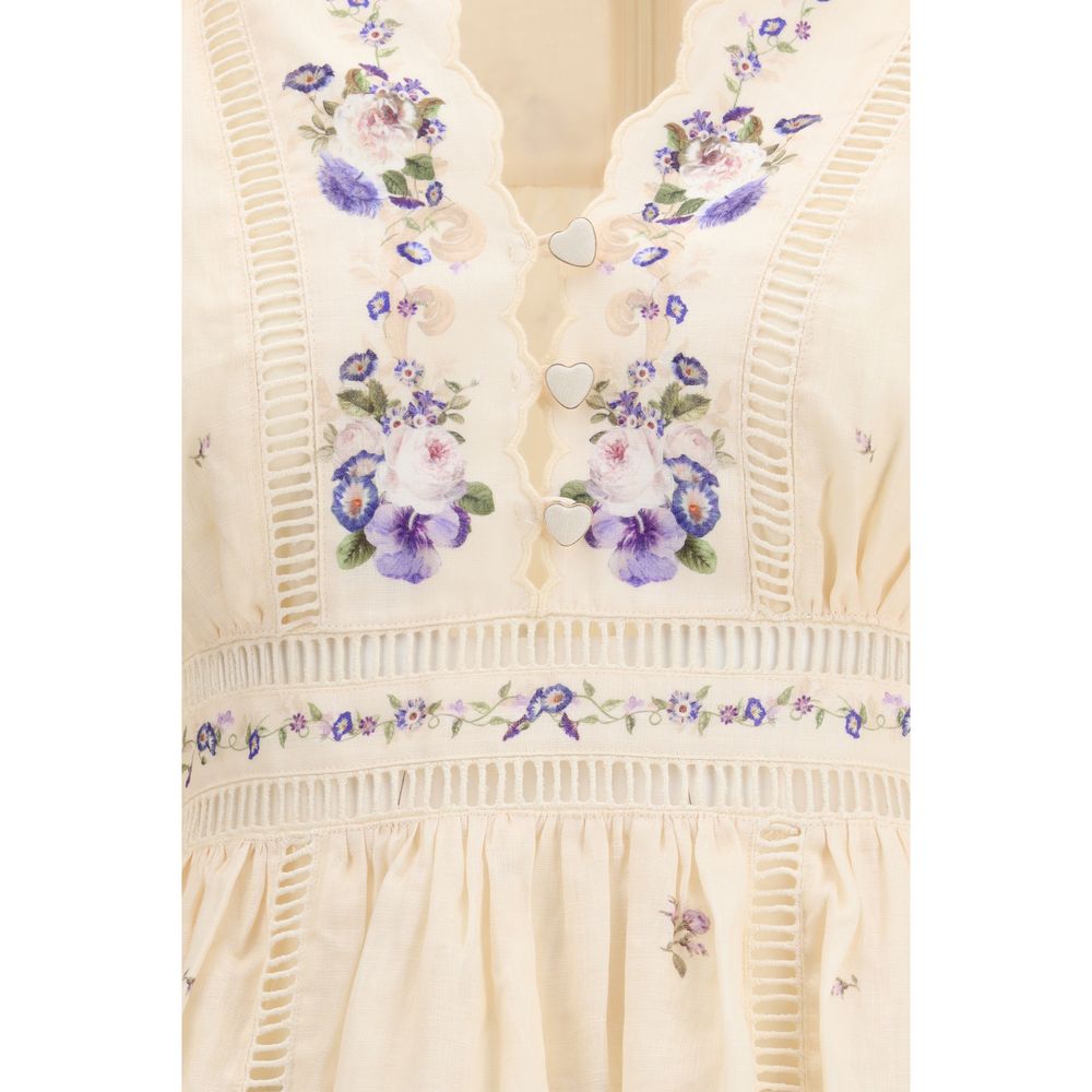 Zimmermann Beige Linen Casual Dress