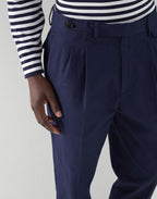 Brunello Cucinelli Blue Cotton Casual Pants