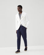 Brunello Cucinelli Blue Cotton Casual Pants