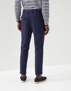 Brunello Cucinelli Blue Cotton Casual Pants