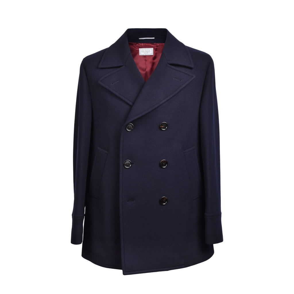 Brunello Cucinelli Blue Wool Coat