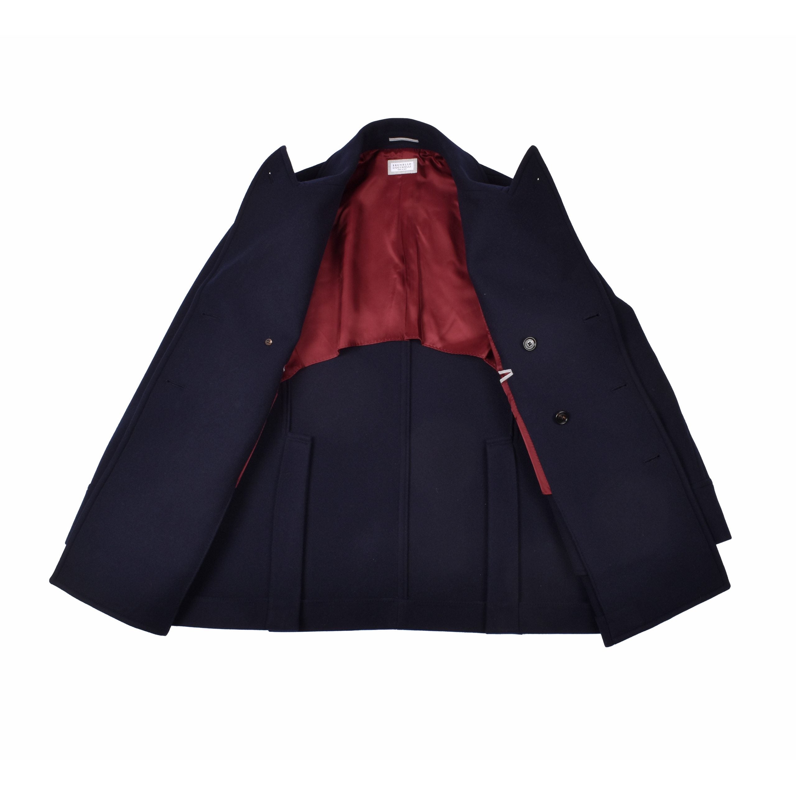 Brunello Cucinelli Blue Wool Coat