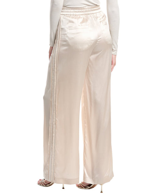 Brunello Cucinelli Beige Silk Casual Pants