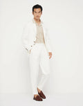 Brunello Cucinelli White Silk Two-Piece Suit