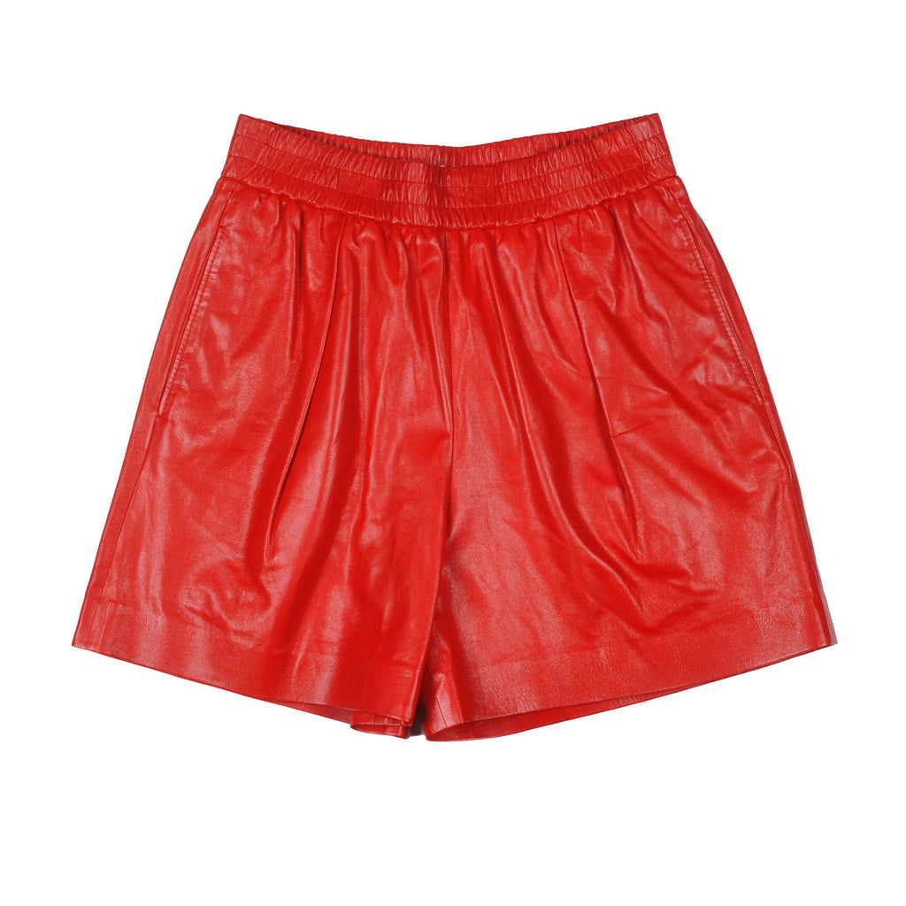 Brunello Cucinelli Beige Leather Bermuda Shorts