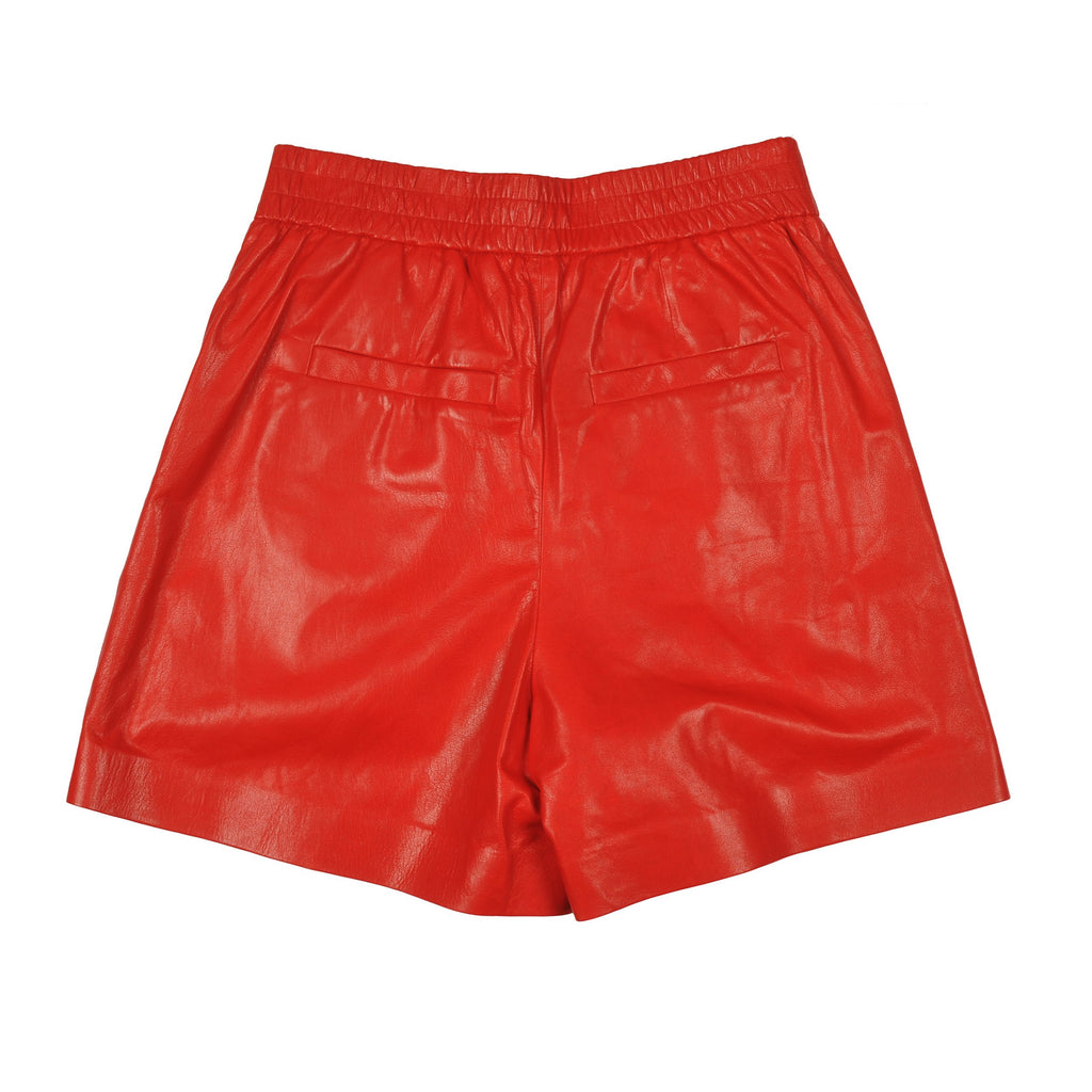 Brunello Cucinelli Beige Leather Bermuda Shorts