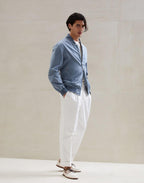 Brunello Cucinelli Blue Cotton Bomber
