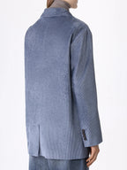 Brunello Cucinelli Blue Viscose Jackets And Coat