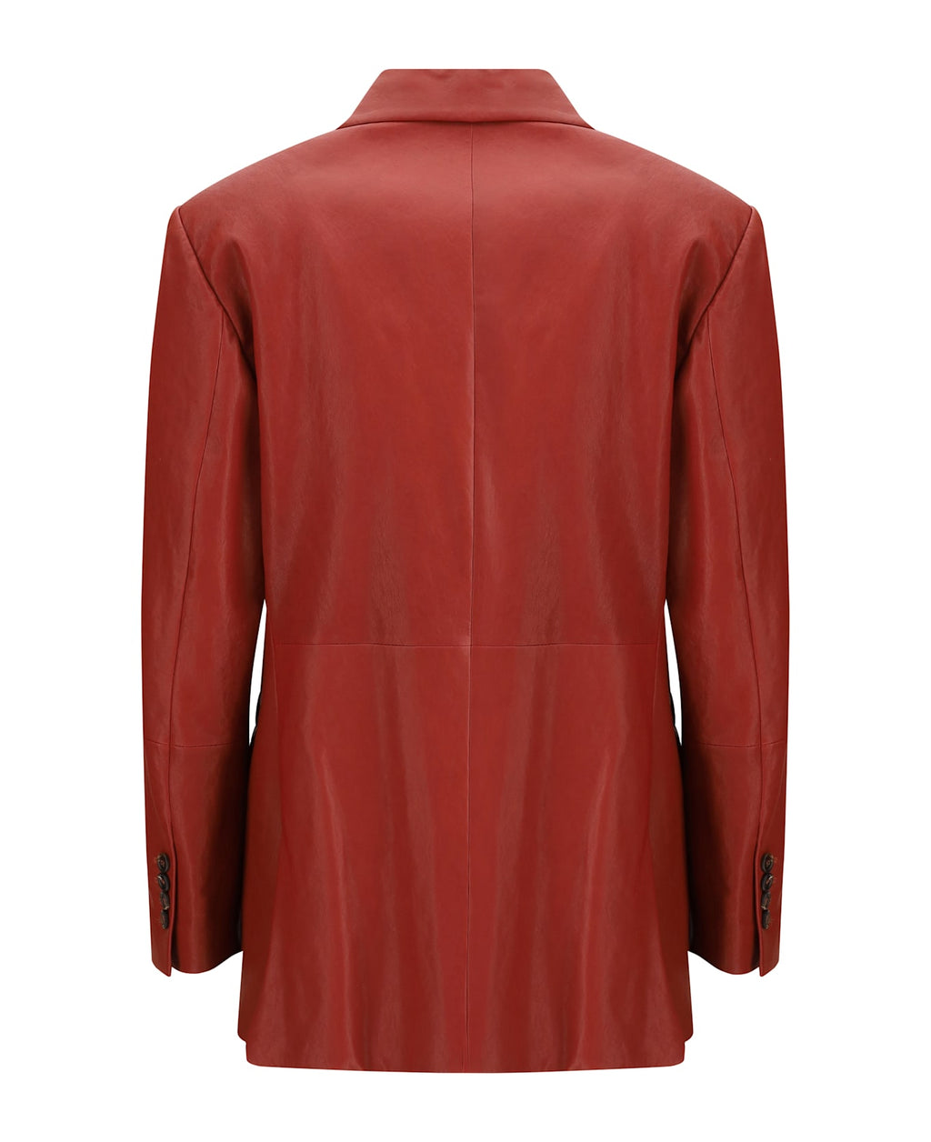 Brunello Cucinelli Red Leather Jacket