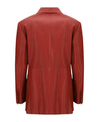 Brunello Cucinelli Red Leather Jacket