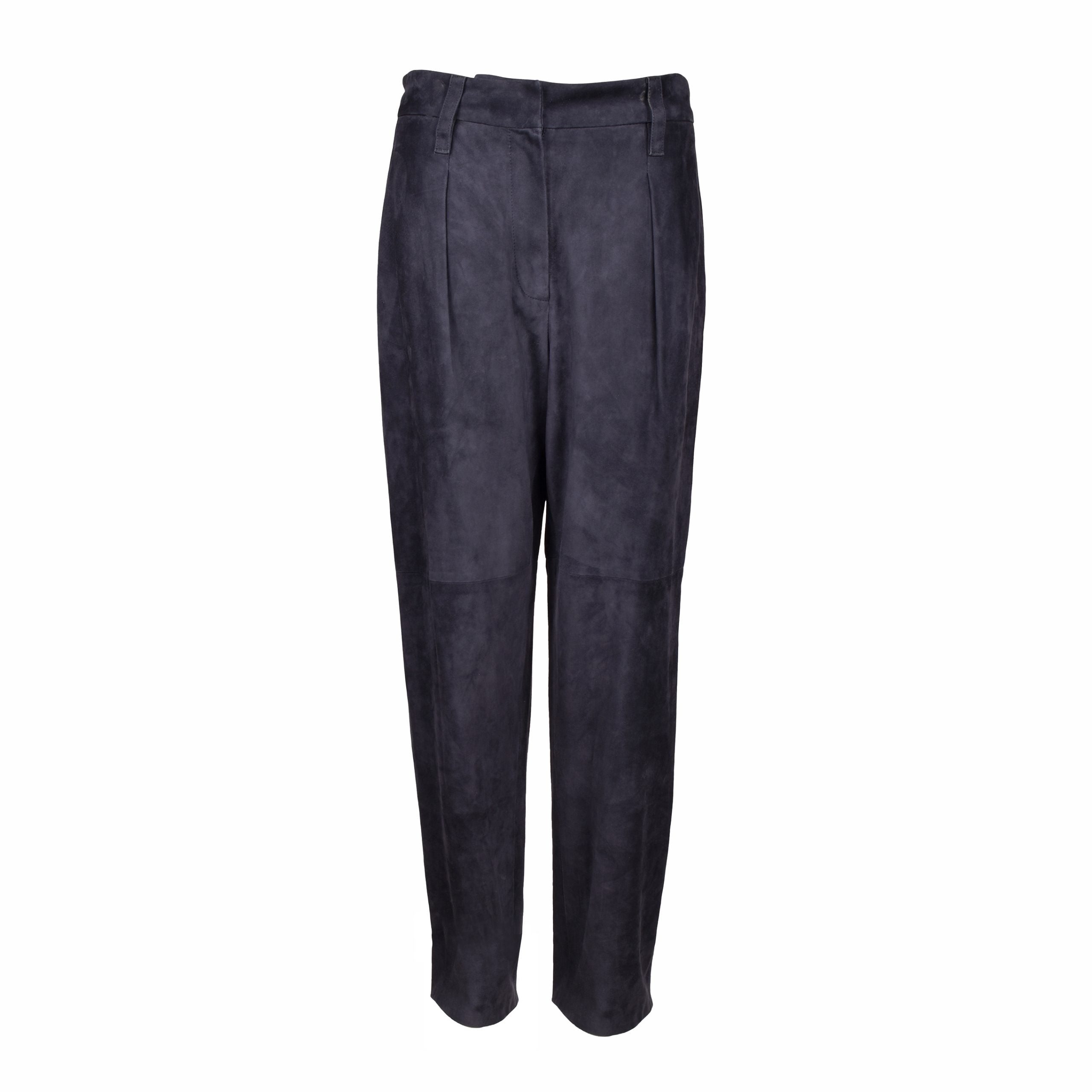 Brunello Cucinelli Purple Leather Pants