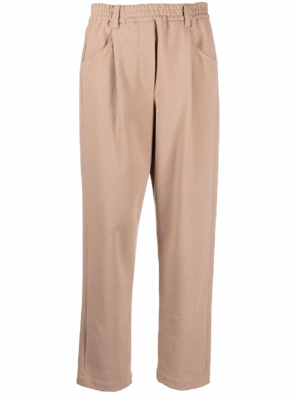 Brunello Cucinelli Beige Cotton Casual Pants